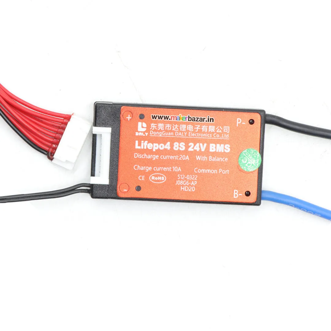 24V BMS 8S 20A LFP 32650 Lithium Battery Protection Board (Only For LifePo4)