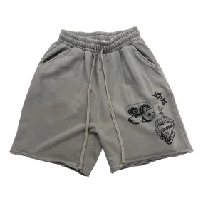 2ND CLOSET MARIA PRINTED SWEAT SHORTS-GREY