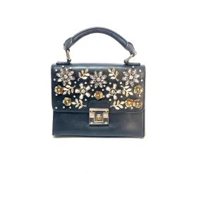 ALDO Black Rhinestones Satchel | Pre Loved |