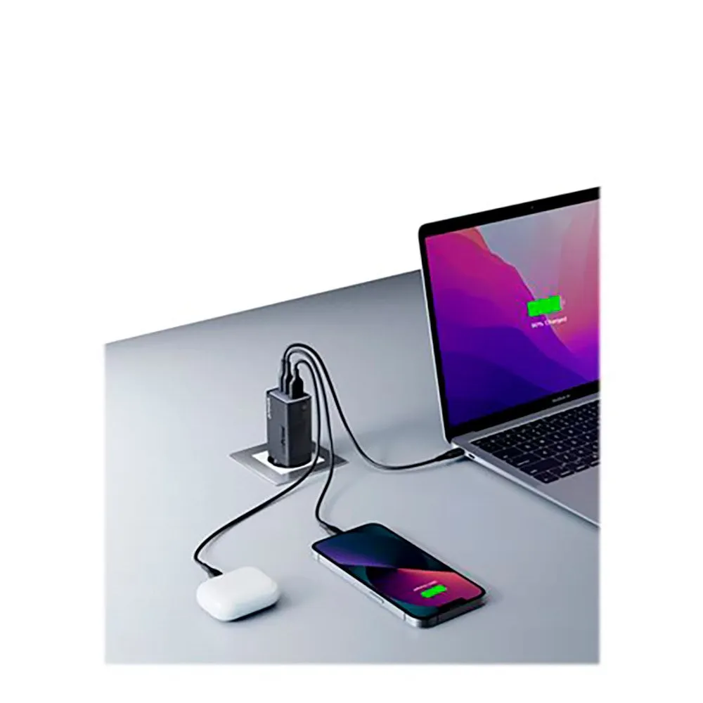 Anker 735 65W Vægoplader m. 1 x USB-A & 2 x USB-C - Sort