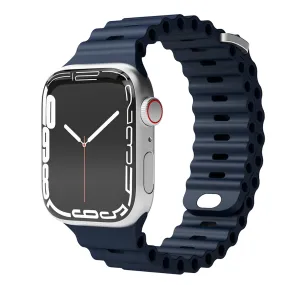 Apple Watch (38/40/SE/41MM) Vonmählen Wave Band Silikone Rem - Blå