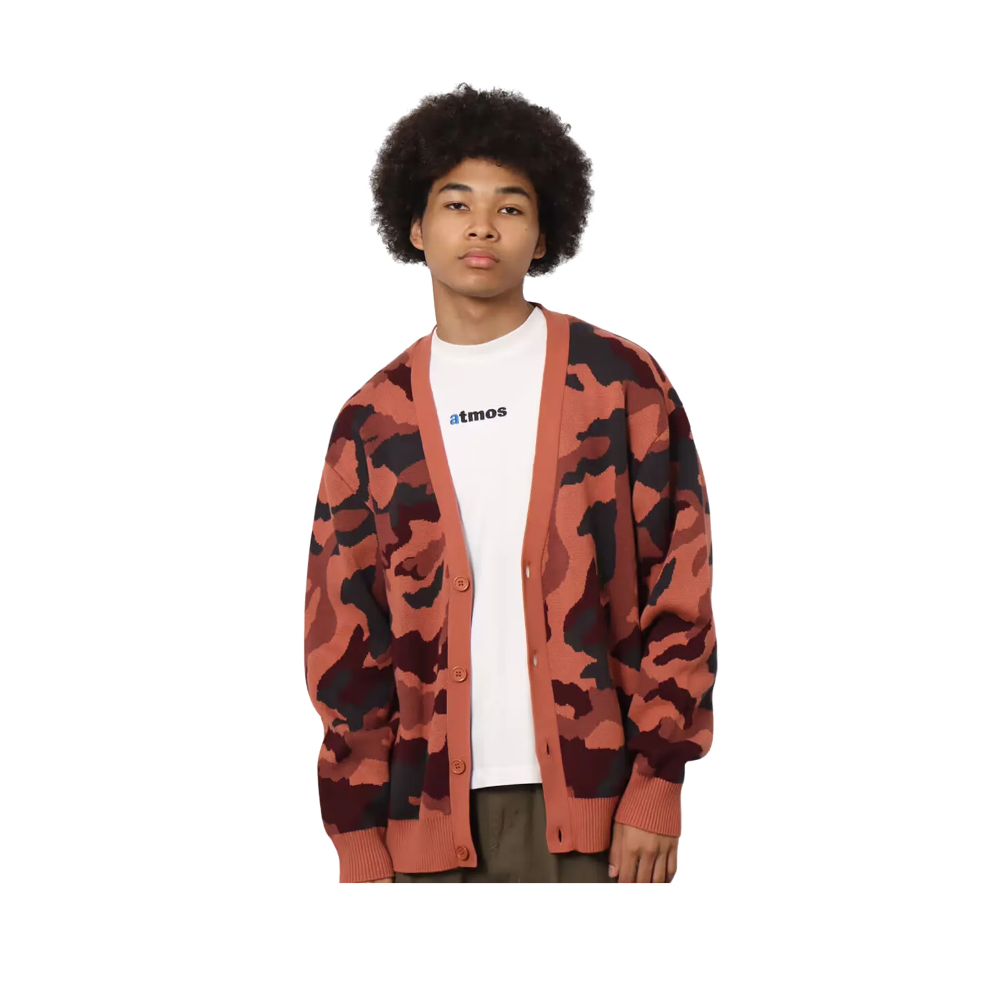 ATMOS CAMOUFLAGE KNIT CARDIGAN