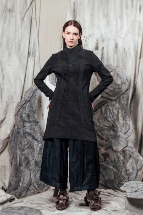 AW24 JADIS TUNIC SHIRT - OBSIDIAN