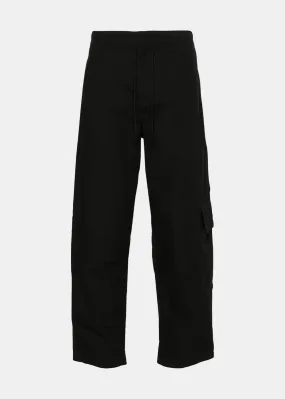 Black A-Side Tuck Trousers