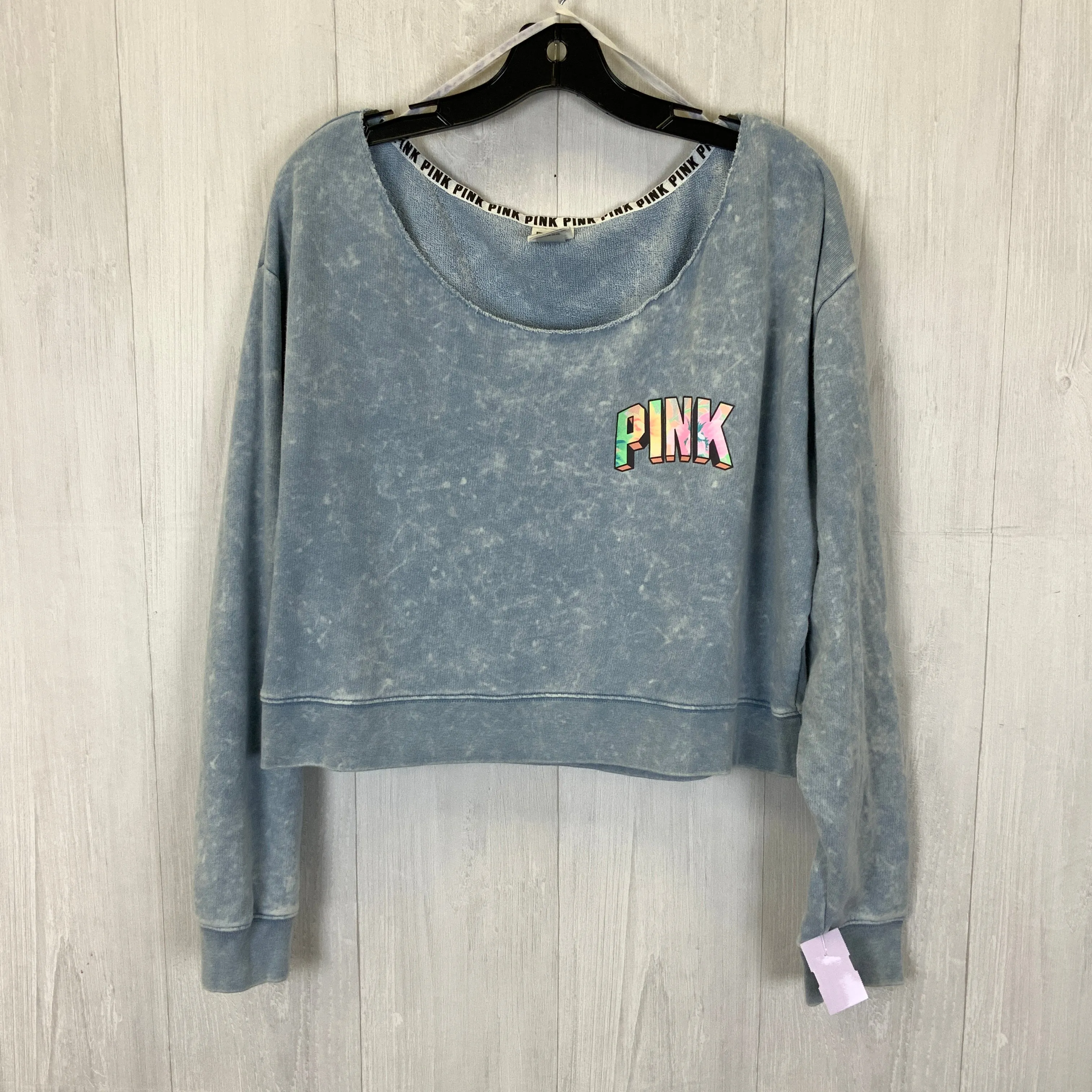 Blue Sweatshirt Crewneck Pink, Size L