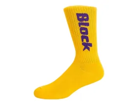 Calcetin Largo Block Unisex Amarillo