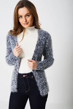 Cardigan In Fluffy Yarn Ex-Branded