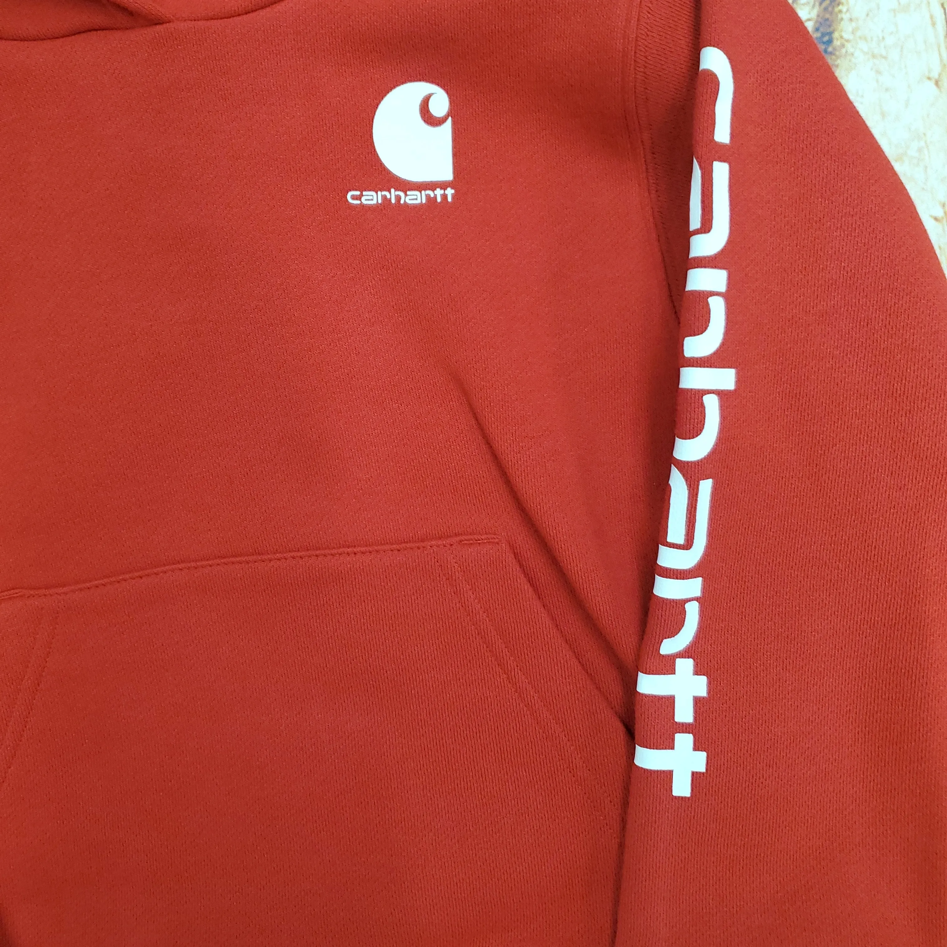 Carhartt Red Graphic Hooded Sweatshirt