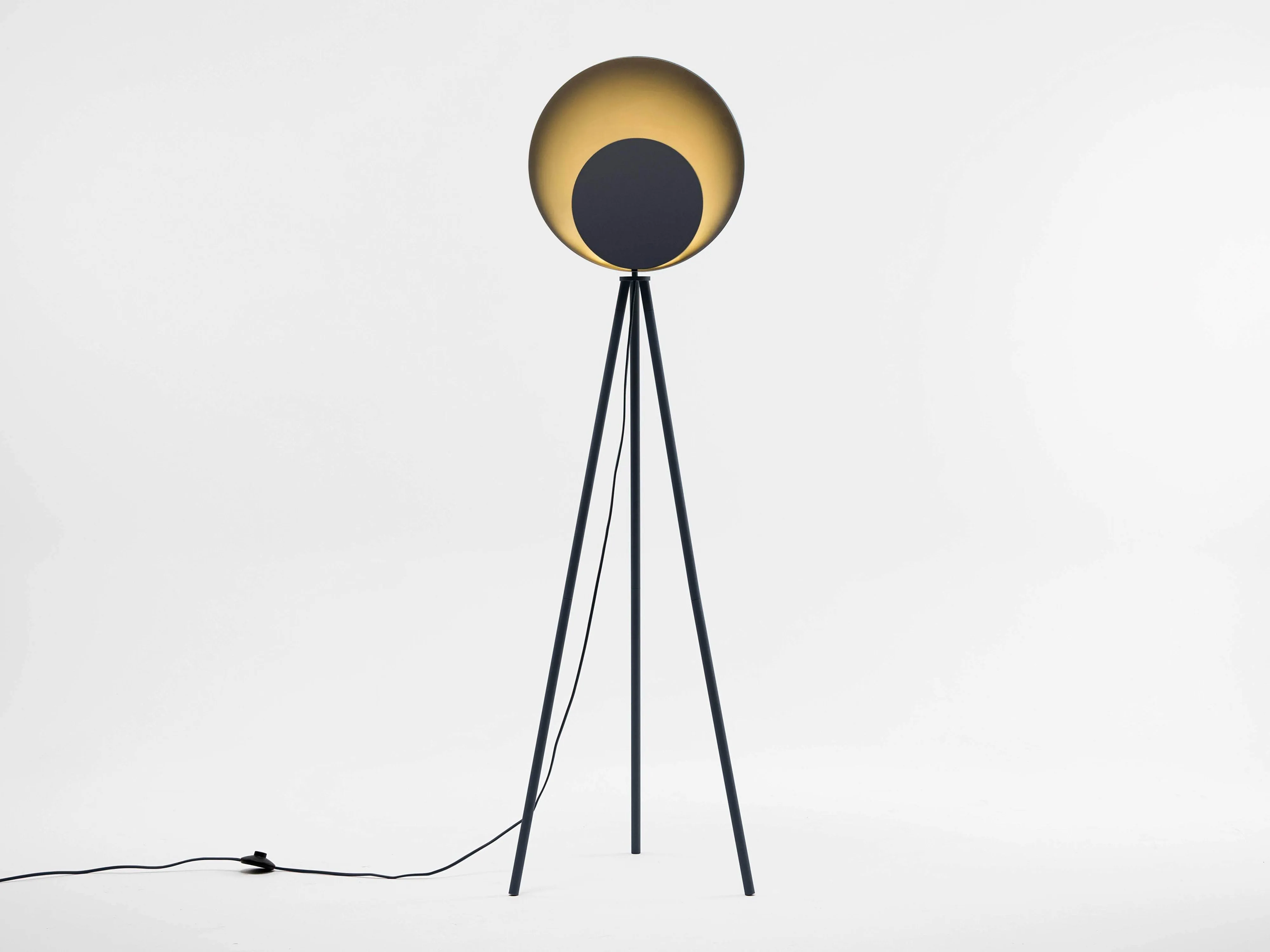 Charcoal grey diffuser floor lamp