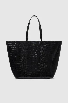 Elly Tote - Black Embossed