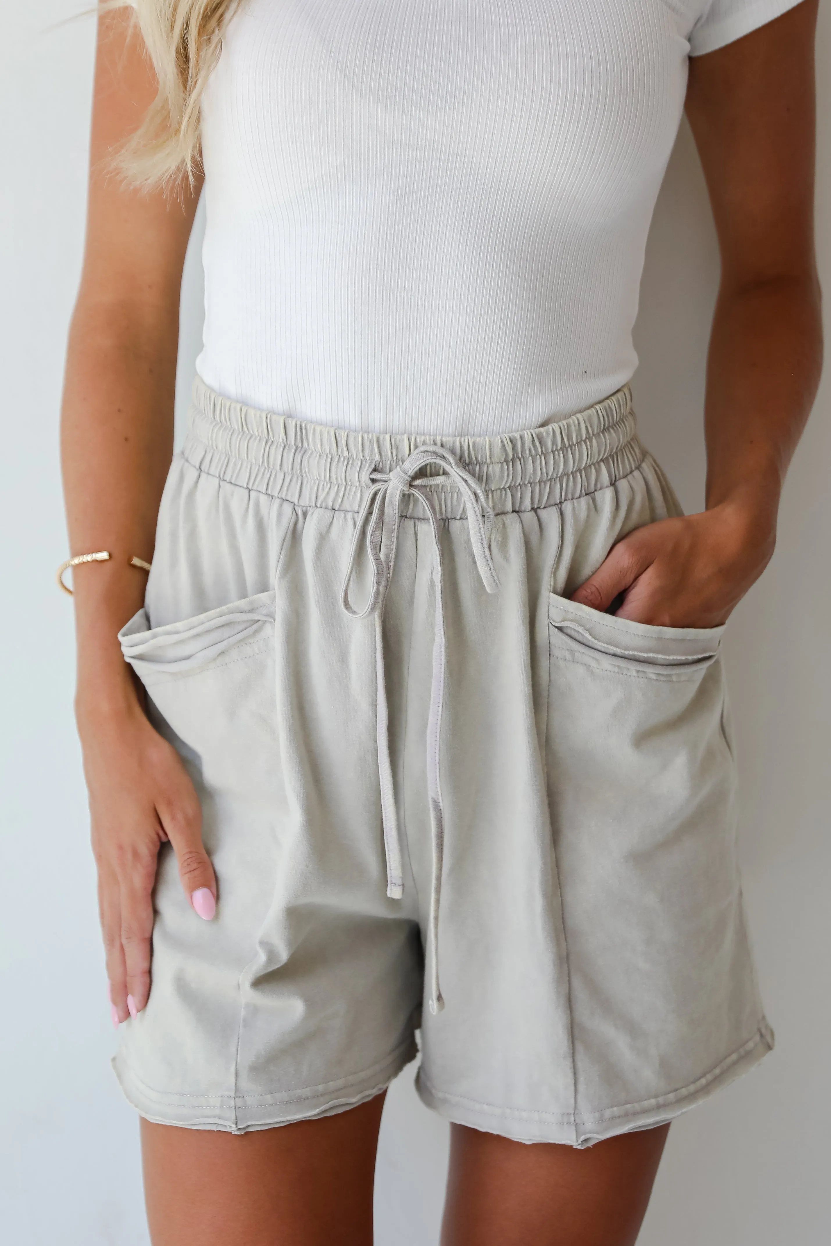 FINAL SALE - Afternoon Aesthetic Grey Lounge Shorts