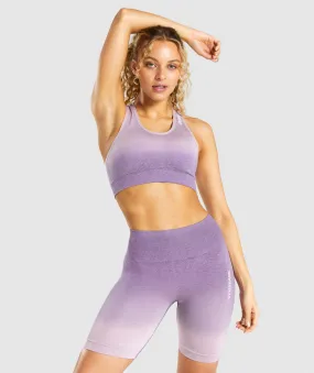 Gymshark Adapt Ombre Seamless Sports Bra - Light Purple Marl/Purple