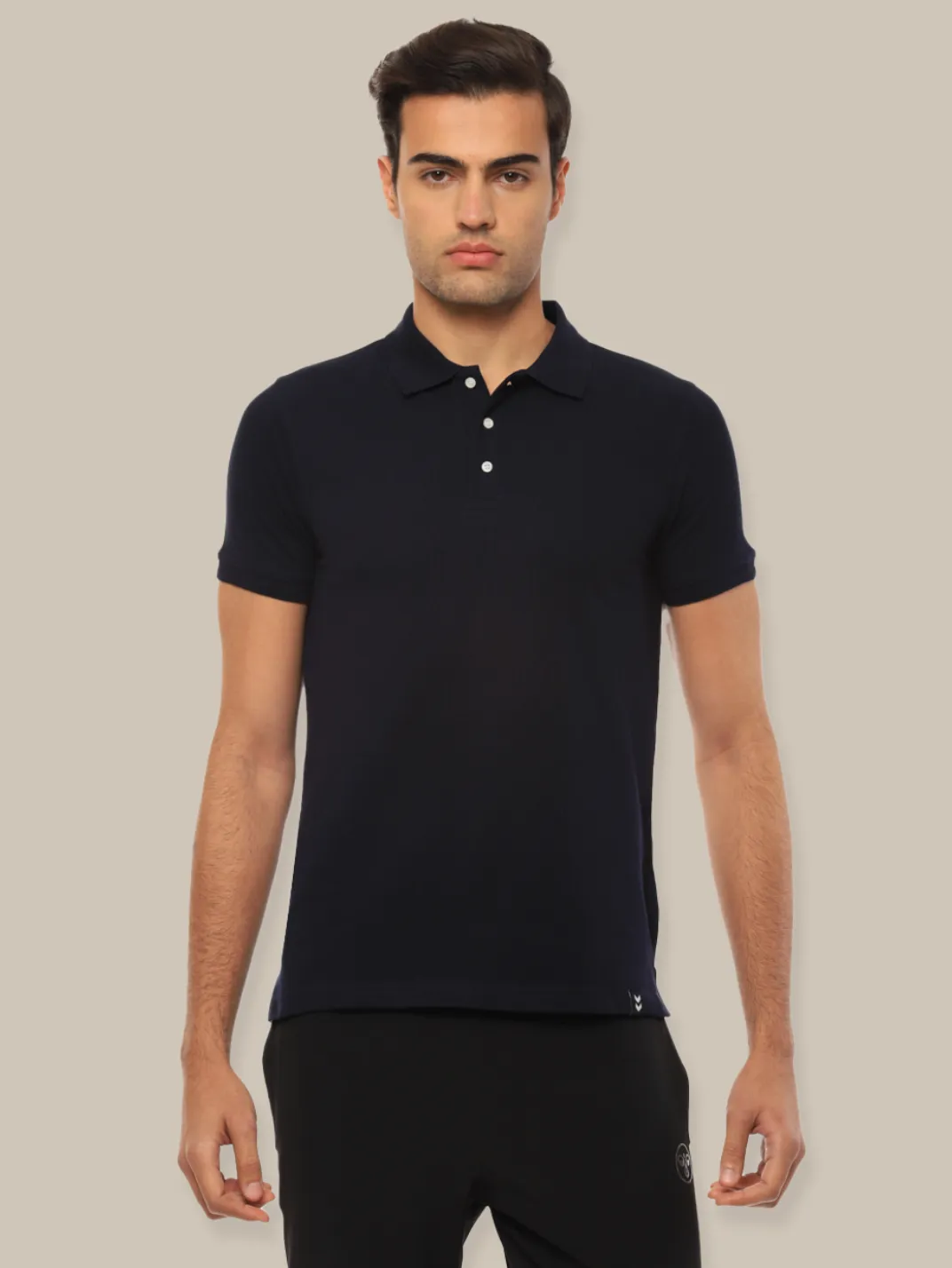 Hummel Men Navy B2B Polo Cotton