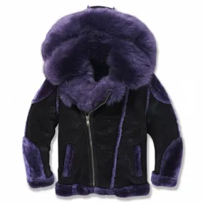 Kids Jordan Craig El Jefe Shearling Moto Jacket (Black Iris) 91536K