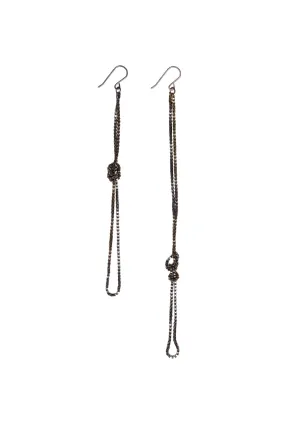 KNOTTED CHAIN EARRINGS