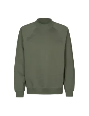 Light Terry Asker Mock Neck Sweat, Beluga