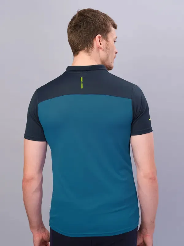 Men Colorblock Relax Fit Polo T-shirt with TECHNO COOL 