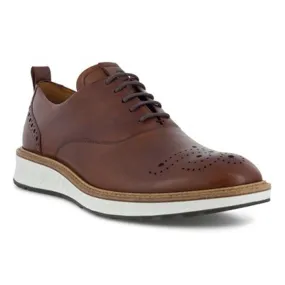 Mens Ecco ST 1 Hybrid Derby Wing in Cognac