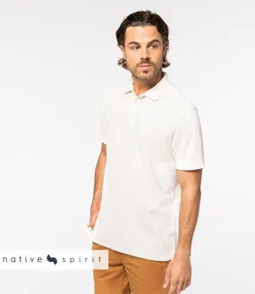 Men's Native Spirit Waffle Jersey Polo Shirt {NS205}