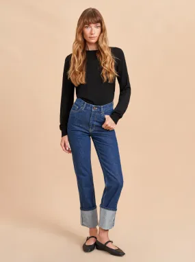 Molly High-Rise Straight Cuffed Jean