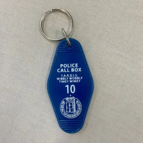 Motel Key Chain - Dr Who, Police Call Box