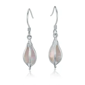 Mother of Pearl Ti Leaf Earrings