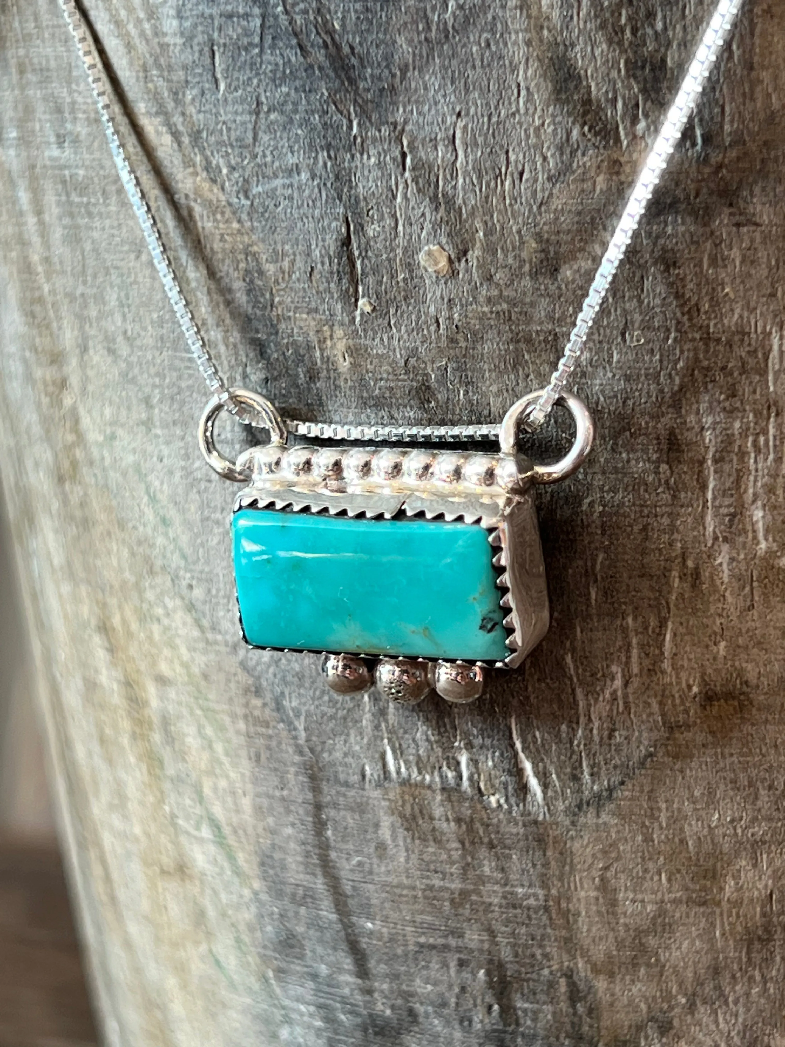 Shot In The Dark Turquoise Sterling Silver Necklace