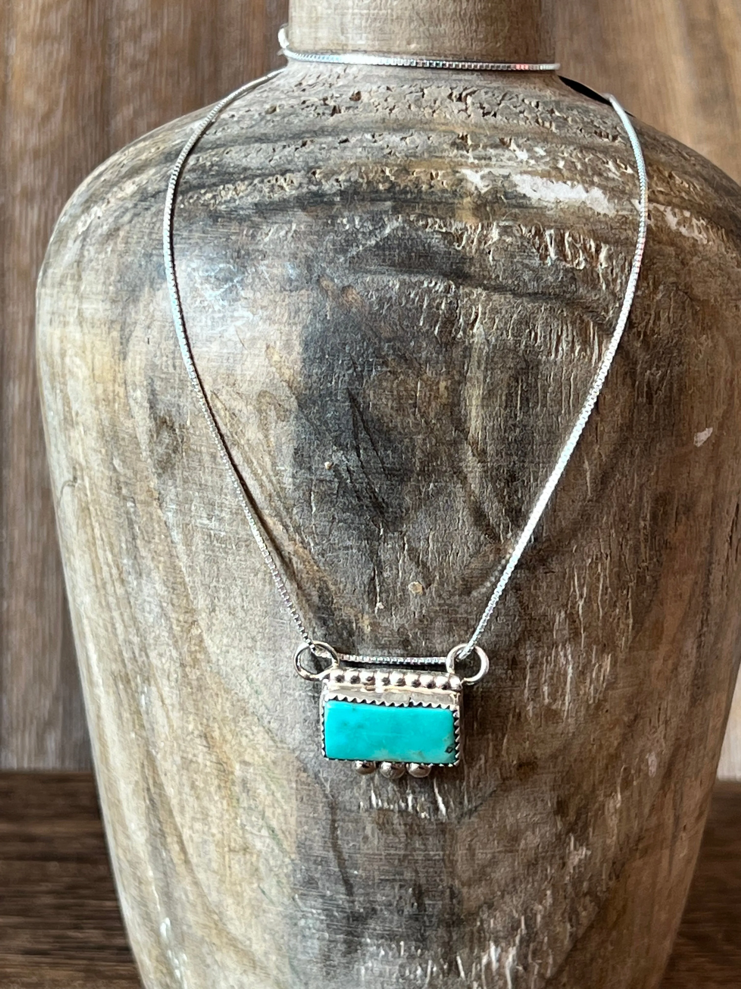 Shot In The Dark Turquoise Sterling Silver Necklace