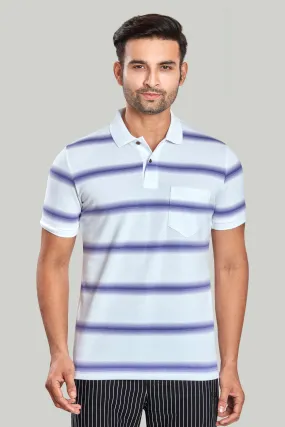 Stripe Pique Polo