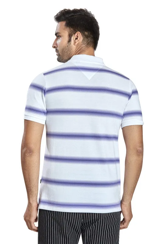 Stripe Pique Polo