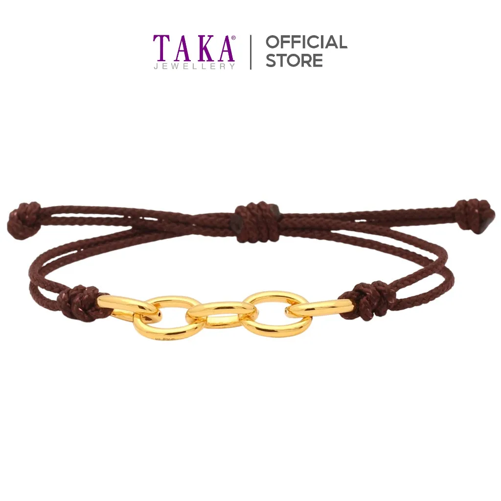 TAKA Jewellery 999 Pure Gold Nylon Bracelet