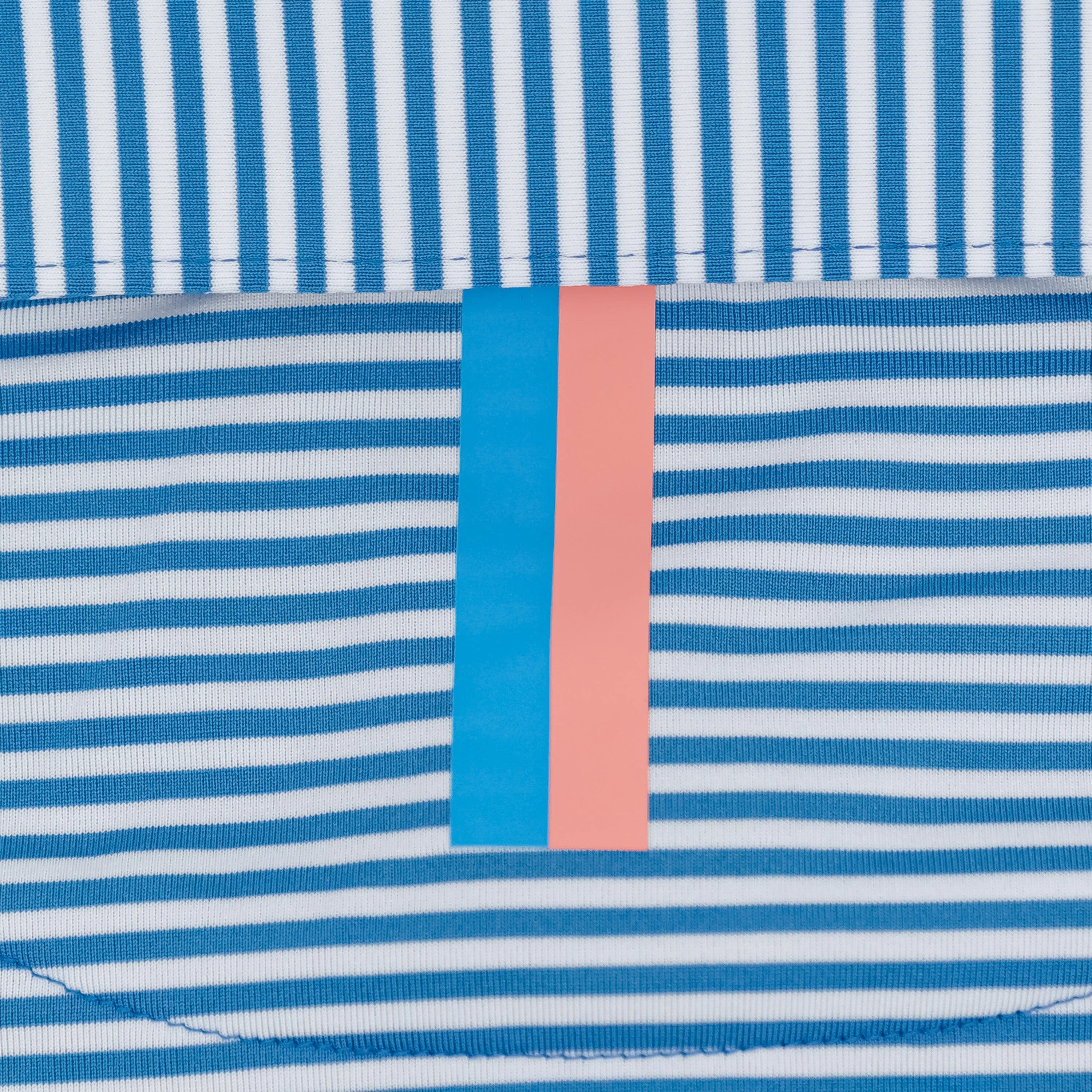 The Birdie Stripe | Performance Polo | The Birdie Stripe - Birdie Blue/White