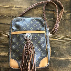 The Macaw - Monogram Crossbody Bag with Antique Copper