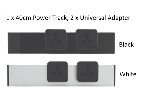 XPOWER - XPB40B / XPW40B - 40CM TRACK SYSTEM   2 INTERNATIONAL ADAPTER BIZ